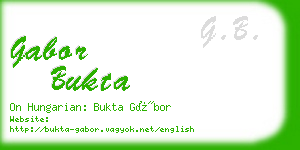 gabor bukta business card